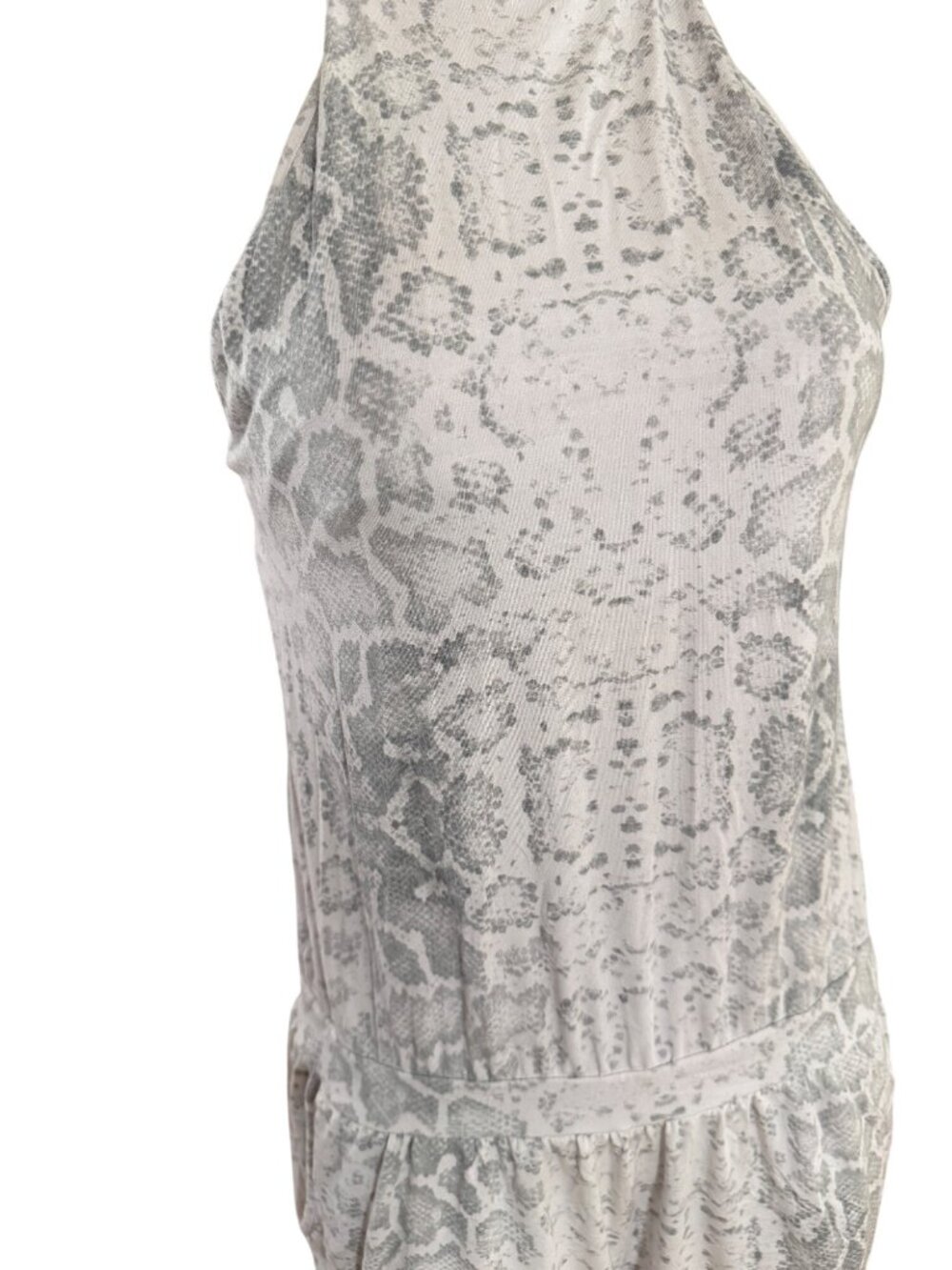 Tart Snake Print Halter Romper With Open Back Adjustable Tie Straps Size S - Picture 2 of 9
